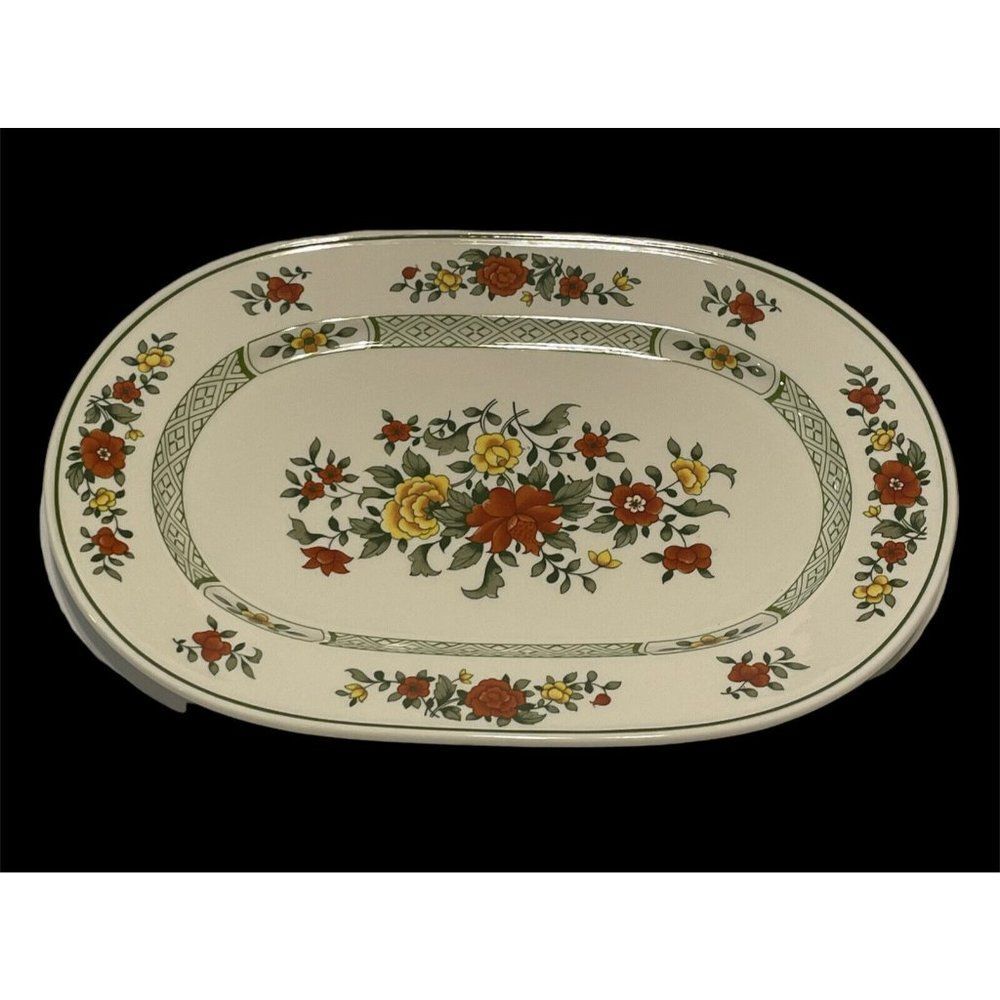 VTg  Villeroy & Boch Summer Day Oval ceramic Floral Dinner Platter West Germany